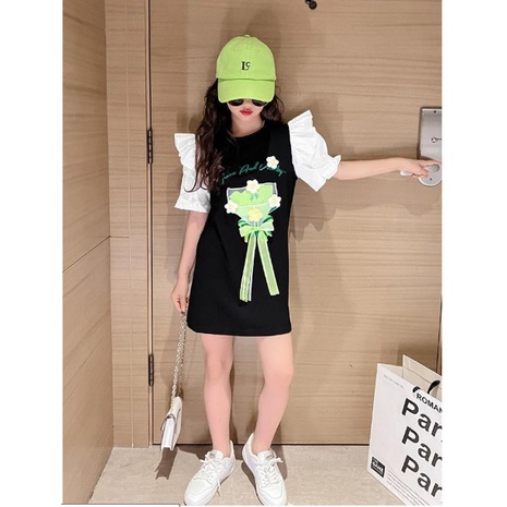 DRESS Anak cewek import 5TH-14TH TERUSAN PREMIUM- BUCKET BUNGA 3D
