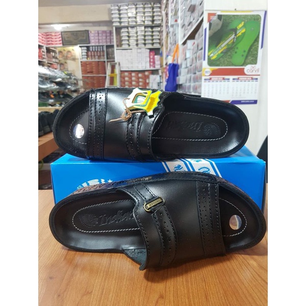 sandal kulit asli merek indian