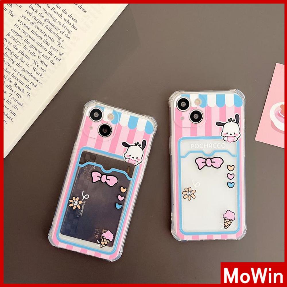 For iPhone 14 Pro Max iPhone Case Card Holder Card Storage Clear Case TPU Soft Case Shockproof Cover Camera Cute Cartoon Compatible with iPhone 11 12 13 Pro Max 7Plus XR XS MAX 7 8