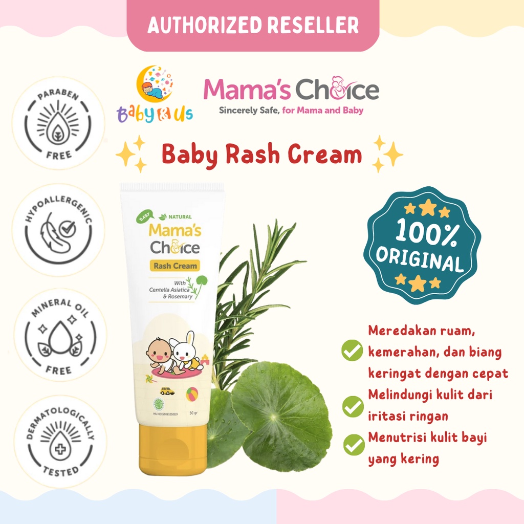 Mama's Choice Baby Rash Cream 50 gr (Krim Penghilang Ruam pada Bayi)