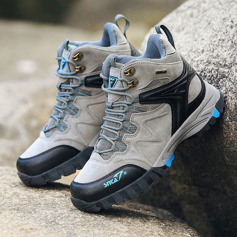 Sepatu Gunung SNTA 496 Boot Hiking / Trekking / Outdoor - Grey Blue , 39