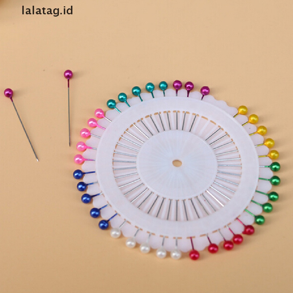 [lalatag] 480pcs Dressmaking Jahit Pin Lurus Kepala Bulat Warna Mutiara Korsase [ID]