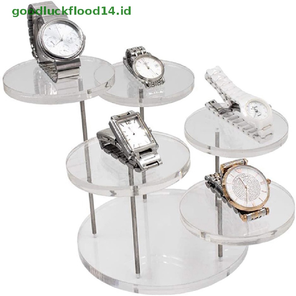 [GOOGFOUR] 5lapis Organizer Perhiasan Jewelry Display Stand Rak Anting Akrilik Bening [TOP]