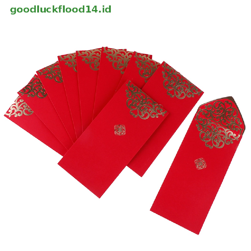 [GOOGFOUR] 10pcs New Year Wedding Amplop Merah Tikus Tahun Imlek Festival Musim Semi Tas Keberuntungan [TOP]