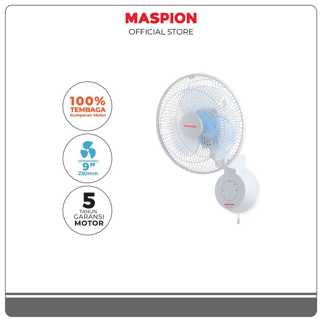 Maspion Wall Fan Kipas Angin Dinding 9 Inch MWF-23