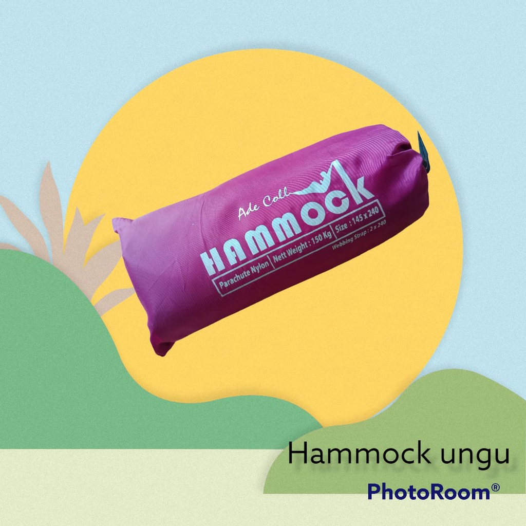 Hammock Hamock Ayunan Gantung Camping Outdoor Praktis Untuk Pendaki Hiking Traveling Hemock Hemok Murah