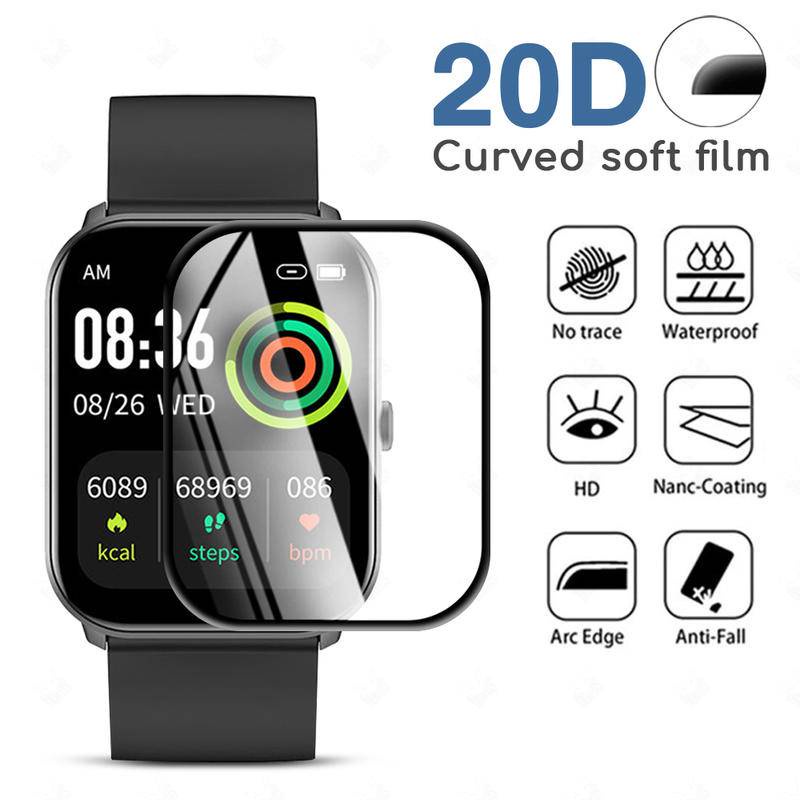 Film Pelindung Layar 20D Untuk IMILAB KW66 W16 W12 W01 Smart Watch Curved Edge HD Cover Pelindung Untuk Aksesoris IMILAB W01 (Bukan Kaca)