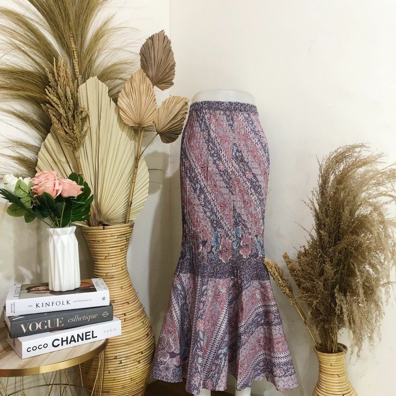 Duyung Plisket Batik Rok Duyung Plisket / Rok Batik Duyung / Rok Instan / Bawahan Kebaya / Rok Batik