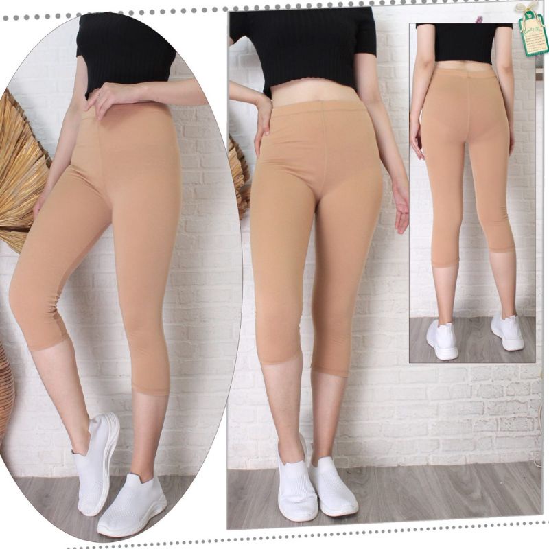 Legging Pendek 7/8 Standar Jumbo Dewasa | Legging Wanita Tebal Adem Legging 3/4