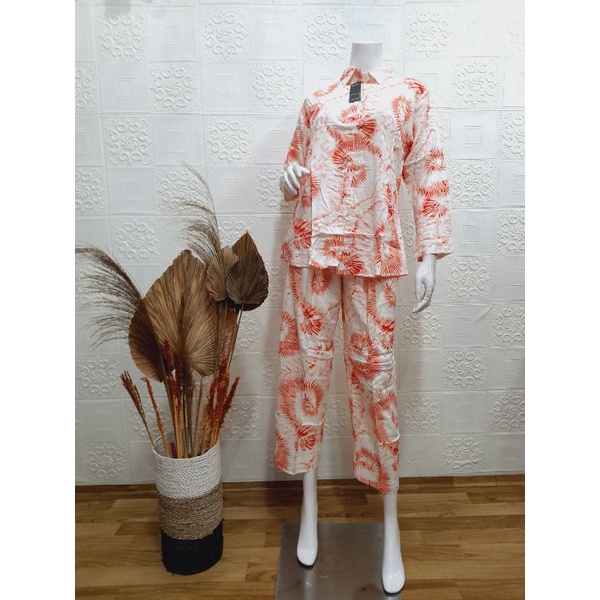 Daster-Setelan Rayon Super-One Set Full Kancing-Setcel Krah-Motif Kekinian