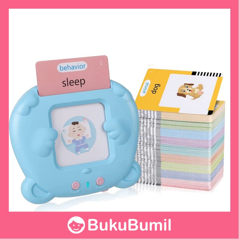 LUGO Baby Toys - Pendidikan Awal Portabel Pengucapan Mesin Kartu Pembelajaran Lisan Mainan Edukasi A