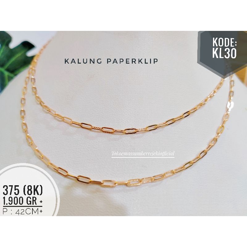 x5n kalung paperklip/ kalung fancy jedar/jedar kalung paperklip 375/kalung paperklip 8k/kalung paper