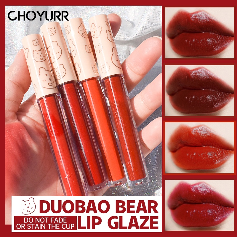 【COD】4Pcs/Set Lipstik Lips Velvet Hasil Matte Waterproof Tahan Lama Dan Ringan Lipstik Korea Murah Import Ready Stock-CH