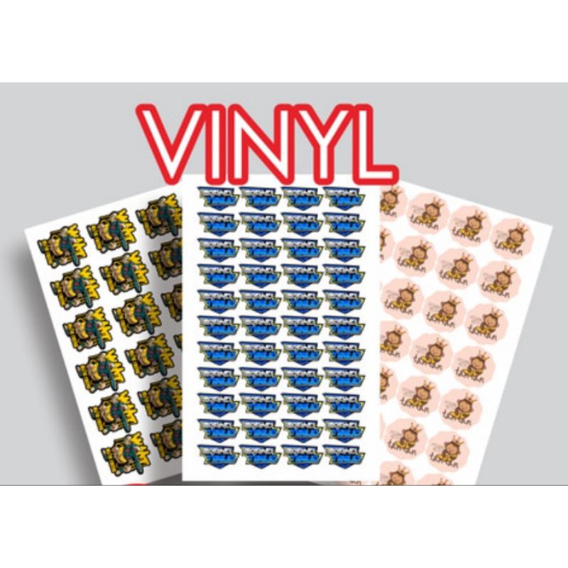 Cetak Stiker Vinyl / sticker vinyl / bontax / stiker transparan / bening