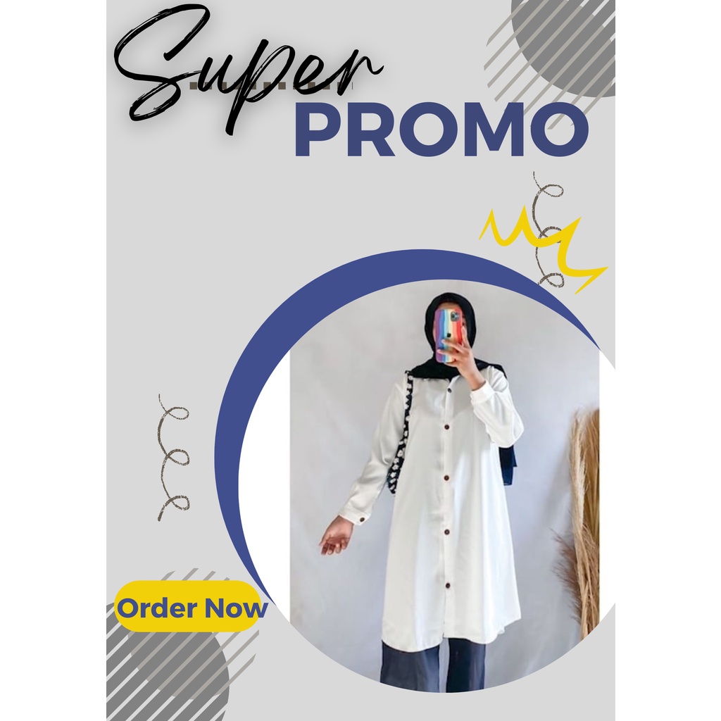 Tunik polos Wolfis Atasan muslim tunik Kemeja Tunik polos tunik polos wanita atasan tunik wanita ata