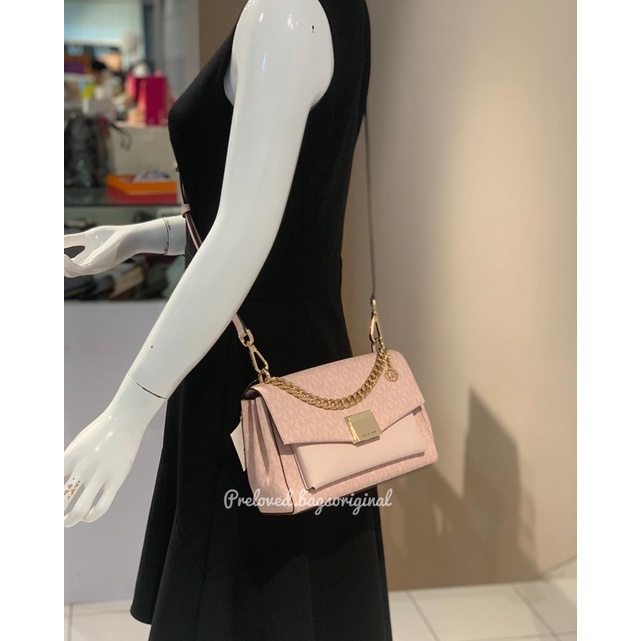 PL MK LITA SIGNATURE CROSSBODY BLUSH PINK