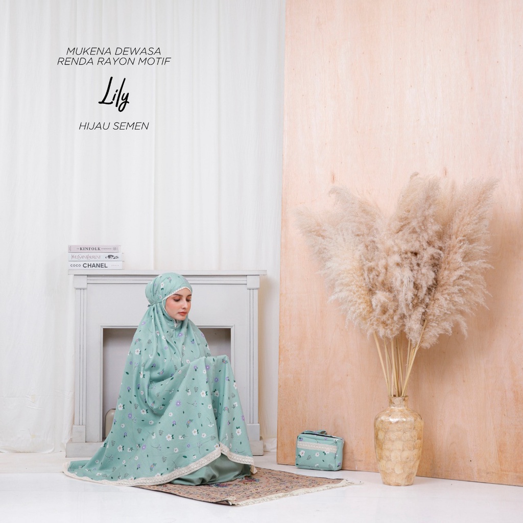 MUKENA BALI TASIK-MUKENA RENDA DEWASA RAYON MOTIF LILY
