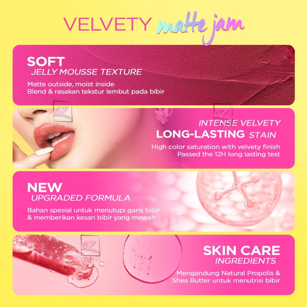 DAZZLE ME 2-in-1 Love Jam Lip Clay | BPOM Lipstik Blush Multifungsi