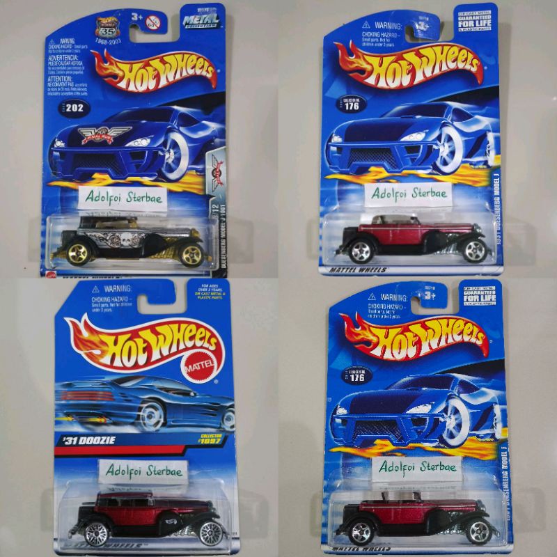 hotwheels hot wheels 1931 duesenberg model J 1931 '31 doozie dozie final run metal collection skull 