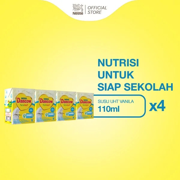 

DANCOW FortiGro Susu UHT Anak Rasa Vanila 4 x 110ml