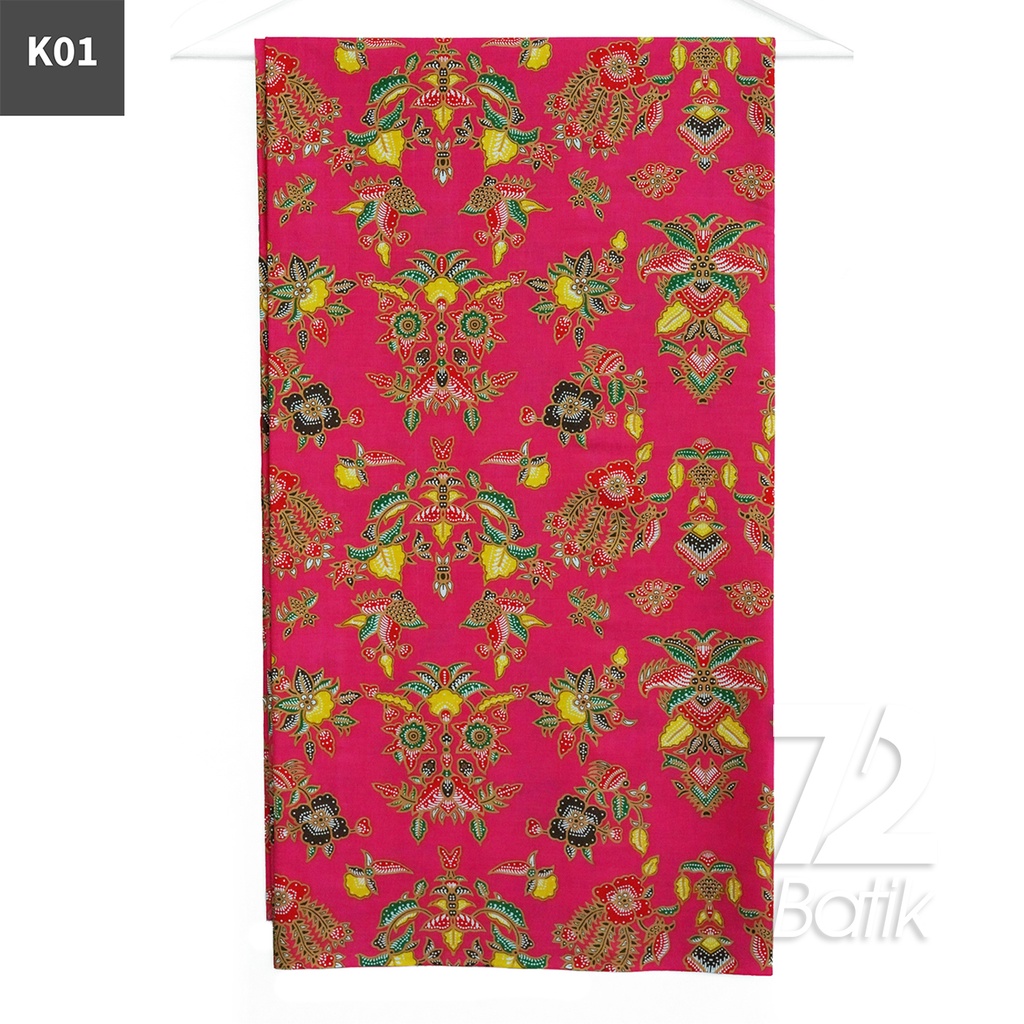 KAIN BATIK PREMIUM Bahan Katun Motif Kembang Timbangan Pink Tua 722751 Cap 72 Jarik Jarit Samping Kebat Panjang Batik Katun Modern Premium Bahan Seragam Batik Pernikahan Kantor Keluarga Murah Kamen Jadi Batik Bali Lembaran