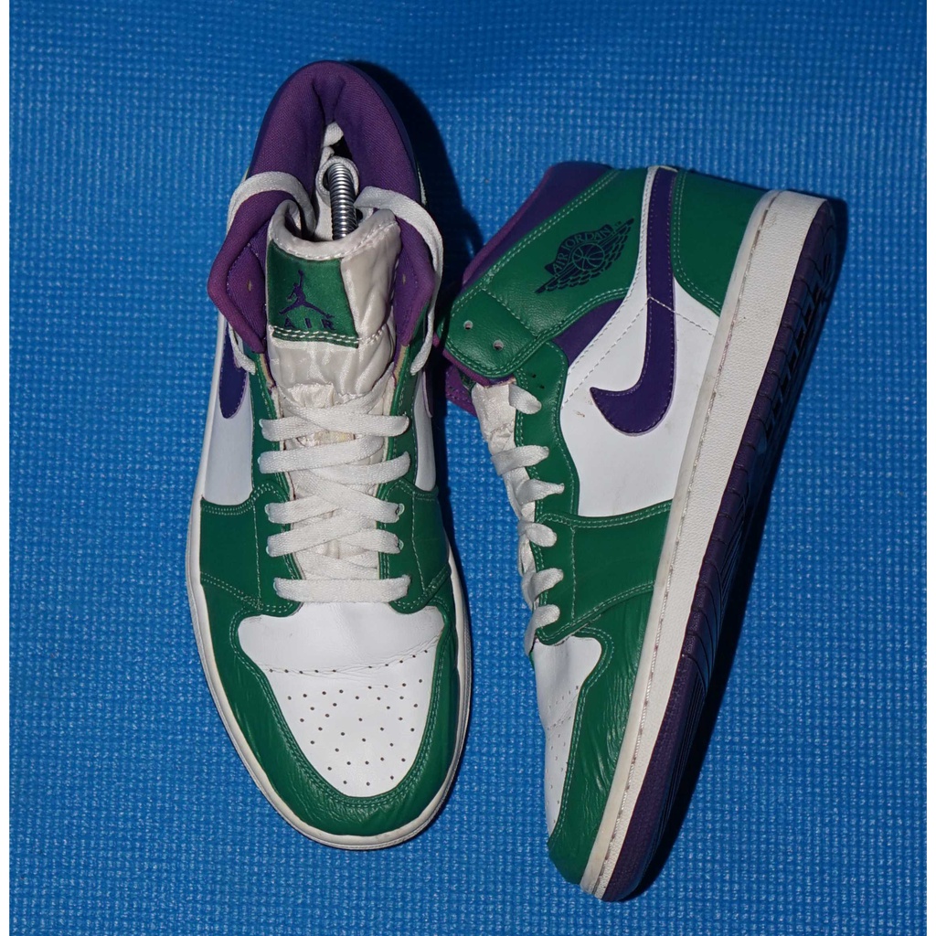 AIR JORDAN 1 MID ALOE VERDE/COURT PURPLE - GREEN 41 "SECOND"