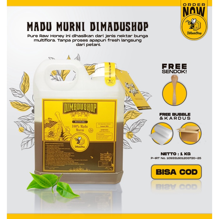 

Madu Asli Murni 1kg Nektar Multiflora 100% Pure Raw Honey