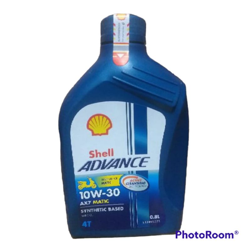 Oli Motor Matic KualitasTinggi 4T Shell Advance AX7 10W-30 Scooter MATIC 0.8 Liter ORIGINAL RESMI