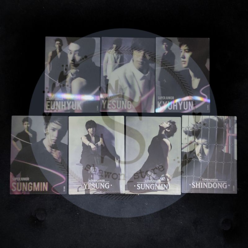 SUPER JUNIOR STAR COLLECTION CARD HOT STAMPING RARE / 3D RARE LEETEUK HEECHUL YESUNG SHINDONG EUNHYU