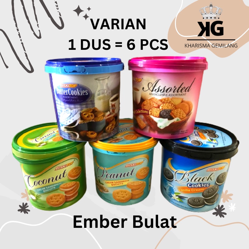 

Biskitop - (1 Dus = 6 PCS) EMBER TIMBO BULAT Biskuit Biscuit Bulat Coklat Vanila Jeruk Keju Kelapa Snack Lebaran