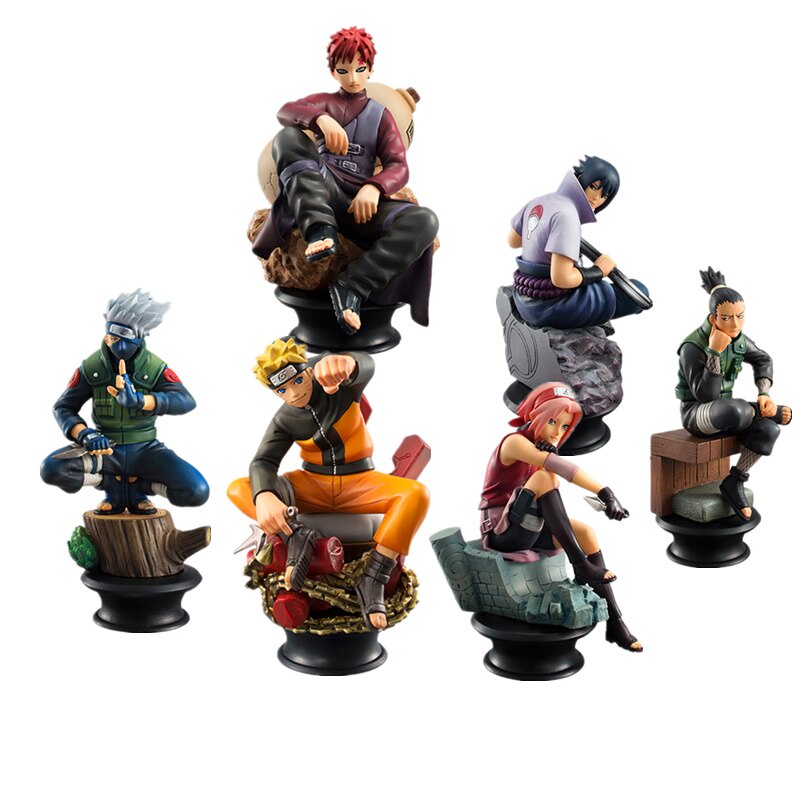 Action Figure Anime Naruto Shipudden Diorama set 6 pcs