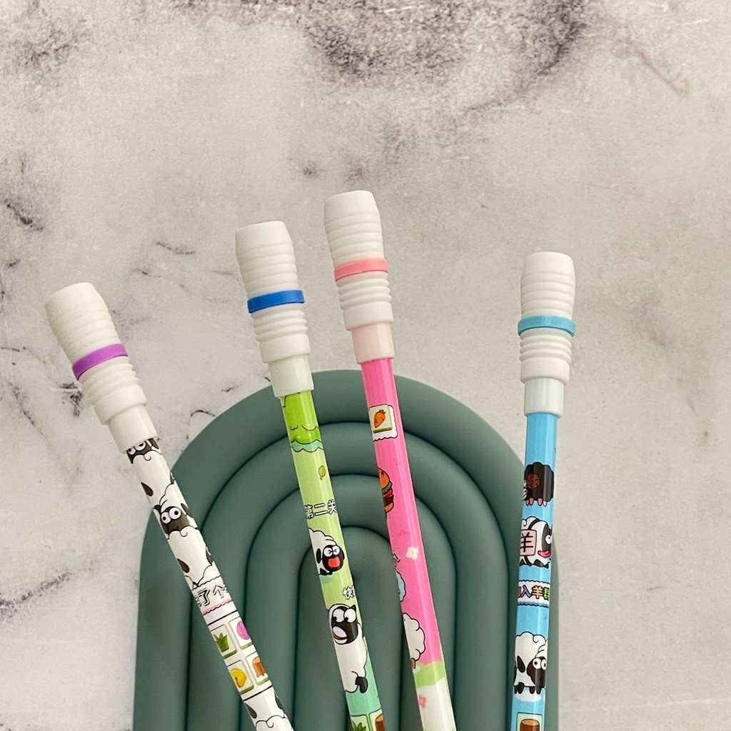 PULPEN PUTAR MAGNET DOMBA CUTE LUCU READY 4 WARNA UNIK HARGA TERMURAH PEN TONGKAT PUTAR SHEEPS IMUT TINTA GEL HITAM ALAT TULIS KEKINIAN ANAK KUALITAS TERBAIK BISA COD