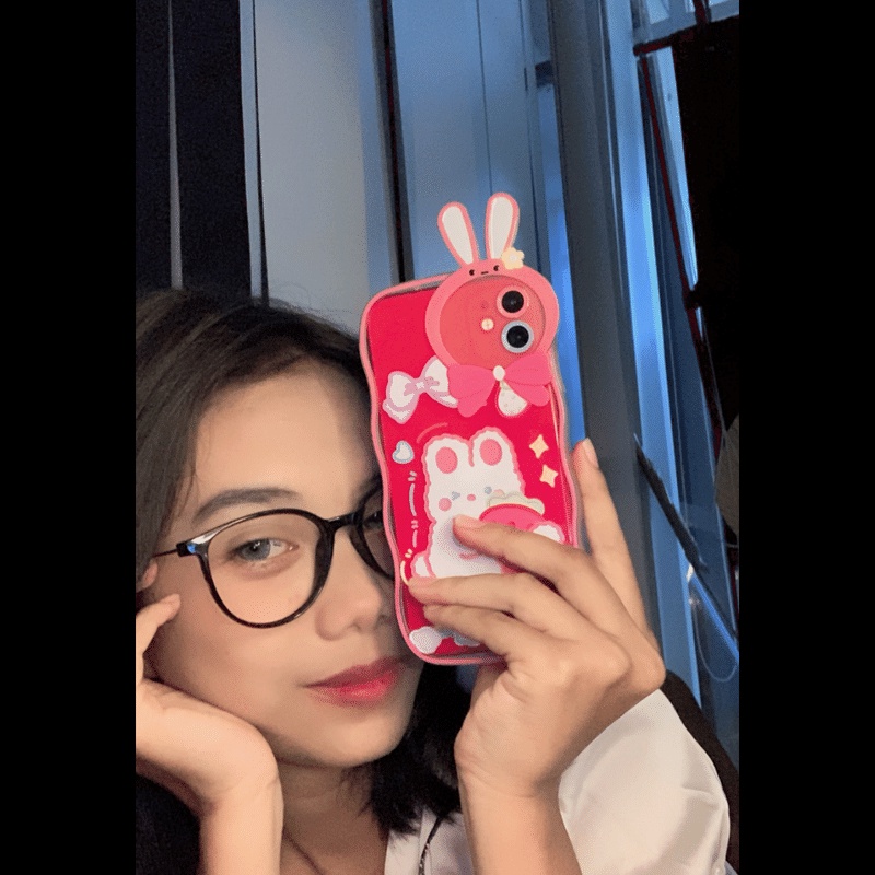 ANG CASE RABBIT 3D MOTIF IMUT CASING HP FOR IPHONE 14 PRO MAX 14 PRO 14 PLUS 14 13 PRO MAX