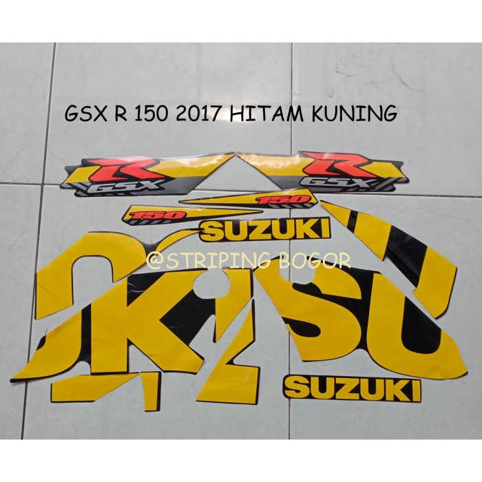 

TERLARIS | Striping Stiker Motor Suzuki GSX R 150 2017 Warna Lis Hitam Kuning