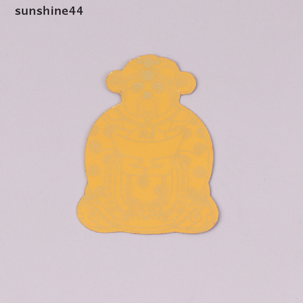 Sunshine 20Pcs Foil Emas Lucky Cat Stiker Dekorasi Ponsel Emas Lucky Cat Gold.