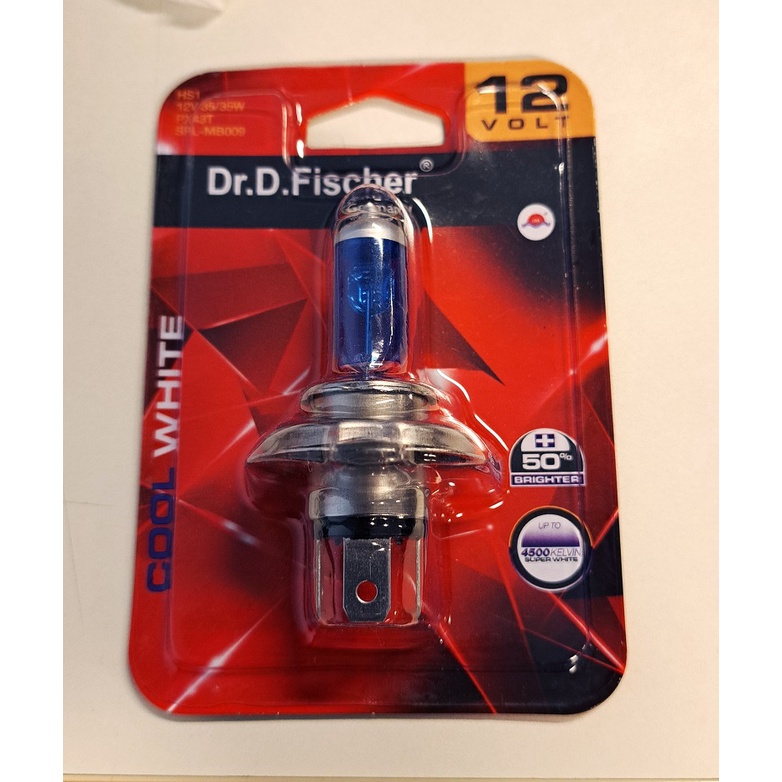 Bohlam Lampu Motor Dr.D.Fischer Halogen COOL WHITE 12V 35/35W