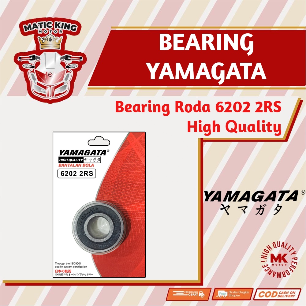 Bearing laher lahar pelor roda 6202  2 RS Yamagata