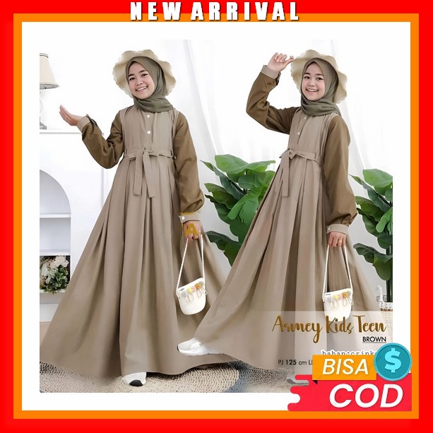 Erika Kids Gamis Anak Model Terbaru Usia 7-8 Tahun/Dress Anak Perempuan Lebaran 2023/Gamis Anak Pere