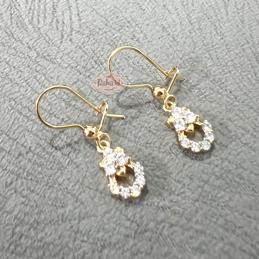 Anting Wanita Dewasa Anting Korean Style Anting Clip Kait Motif Bunga Ring Mata 1229