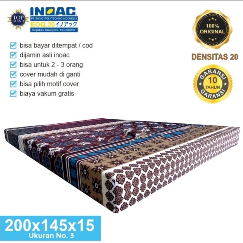 TERMURAH [200 x 145 x 15] Kasur Busa Inoac Ukuran No 3 Tebal 15cm / Kasur Busa