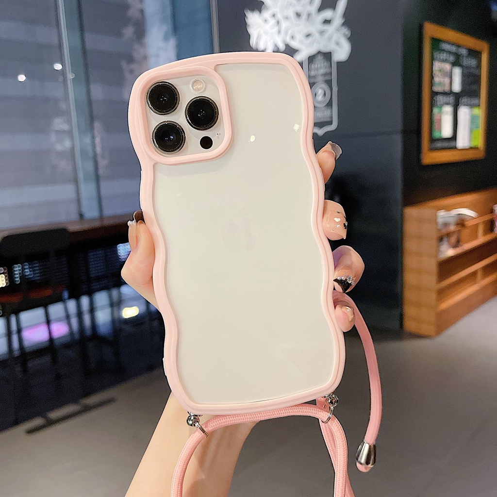 Softcase Sling Tali Panjang Casing For Iphone 7+ 8+ Plus X Xs Xr Max 11 12 13 14 Pro Max 14+ 14Plus FJ08 DY11 Bahu selempang