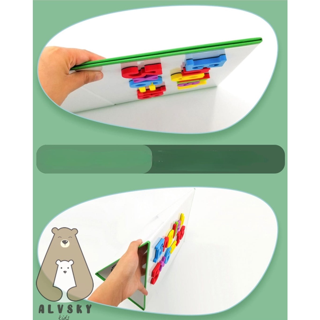 PAPAN TULIS ANAK WHITEBOARD ANAK MAGNETIC WIPE AND CLEAN MULTIFUNGSI