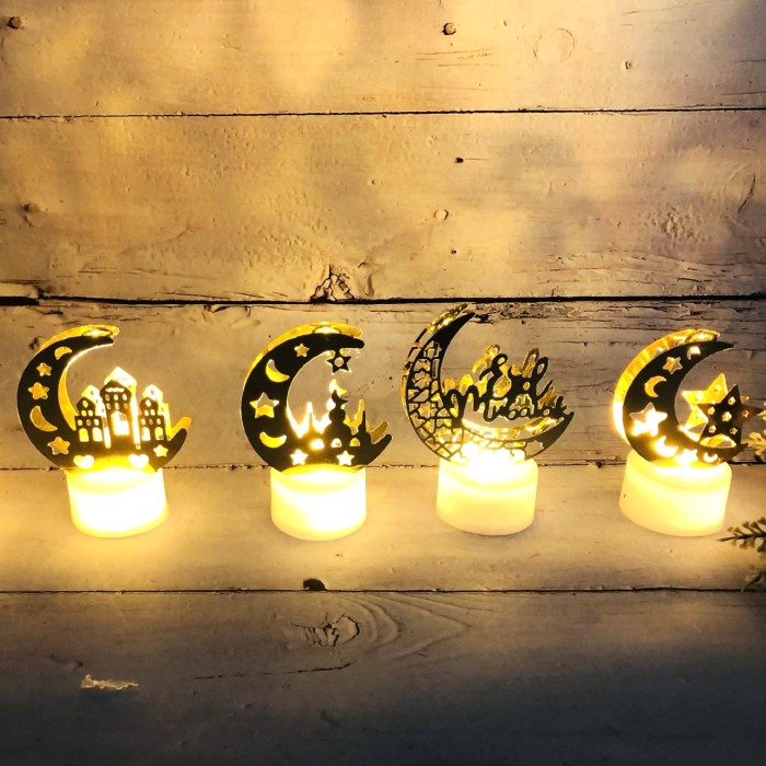Lampu Lilin LED Souvenir Lebaran Murah Dekor Hari Raya Ramadhan Masjid Ornamen Idul Fitri Grosir Harga Termurah