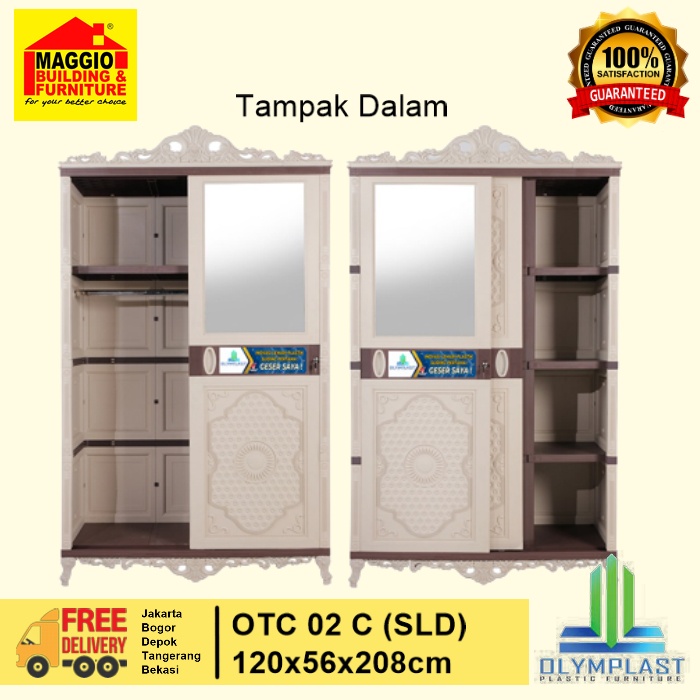 LEMARI PAKAIAN PLASTIK - LEMARI PLASTIK SLIDING - OTC SLD - OLYMPLAST