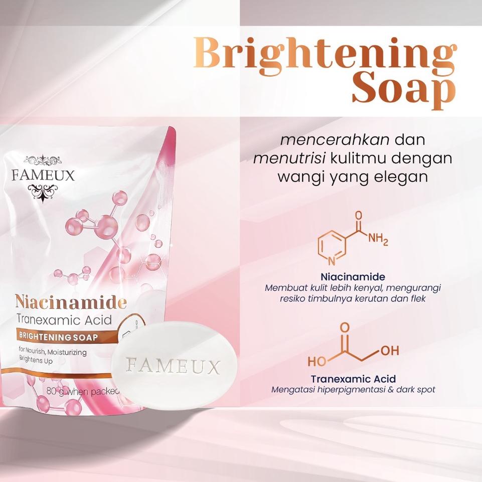 FAMEUX BRIGHTENING SOAP NIACINAMIDE 80G