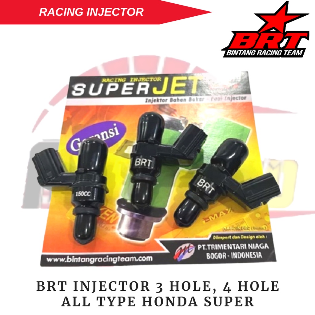 BRT Injector Injektor 3 4 Hole Buat Honda Vario 125/150 Beat Fi Scoopy Fi Sonic PCX 150cc 180cc 200c