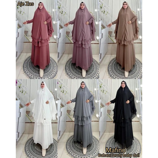 MAFINO SYARI BY AJE ZAS COLLECTION GAMIS CADAR REMPEL