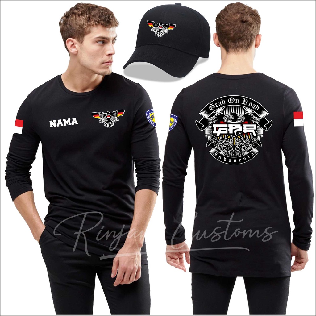 KAOS GBR INDONESIA.KAOS GRAB ON ROAD.BISA TAMBAH NAMA