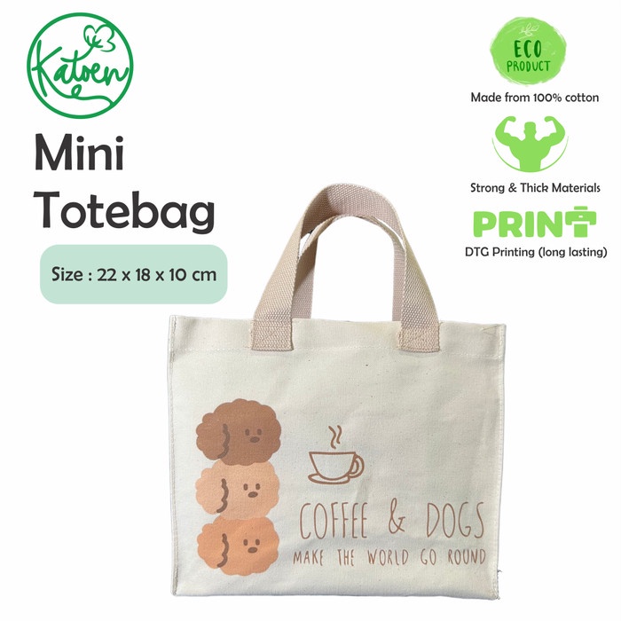 

Terlaris ✨ - Tas canvas hampers giftbag cookies - 100% cotton mini totebag - katoen 2.1.23