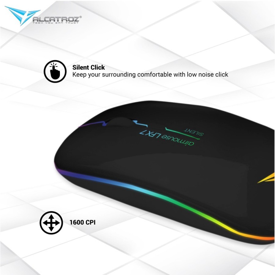 Trend-Mouse Wireless Silent Alcatroz Airmouse LFX7 Mouse With 1600 CPI